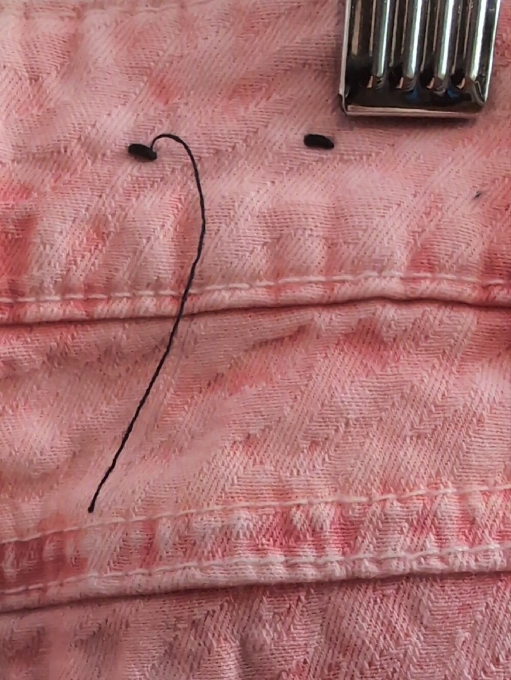 VTG Y2K Parasuco Denim Legend Pink Acid Wash Capri Jeans Sz 28 Like new - Picture 5 of 8